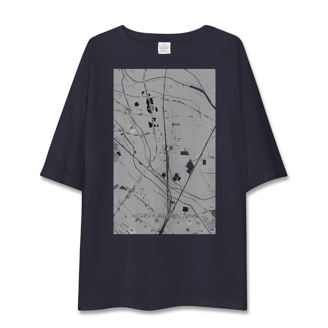 【東鷲宮（埼玉県）】地図柄ビッグシルエットTシャツ