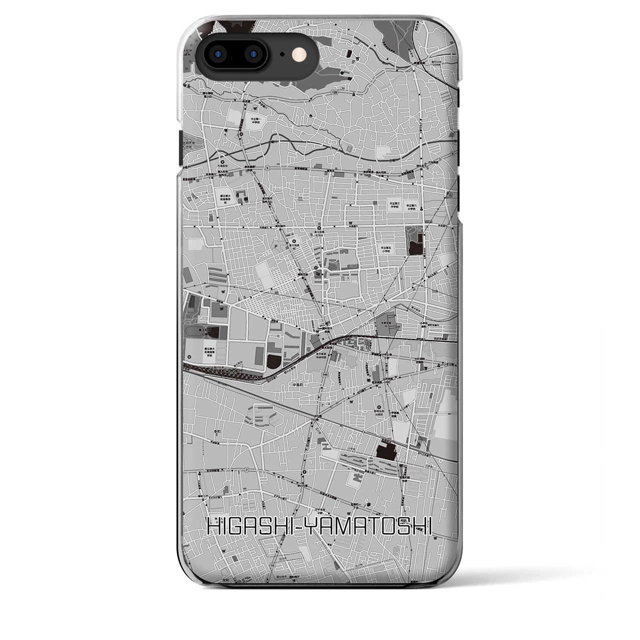 【東大和市】地図柄iPhoneケース（クリアタイプ・モノトーン）iPhone 8Plus /7Plus / 6sPlus / 6Plus 用