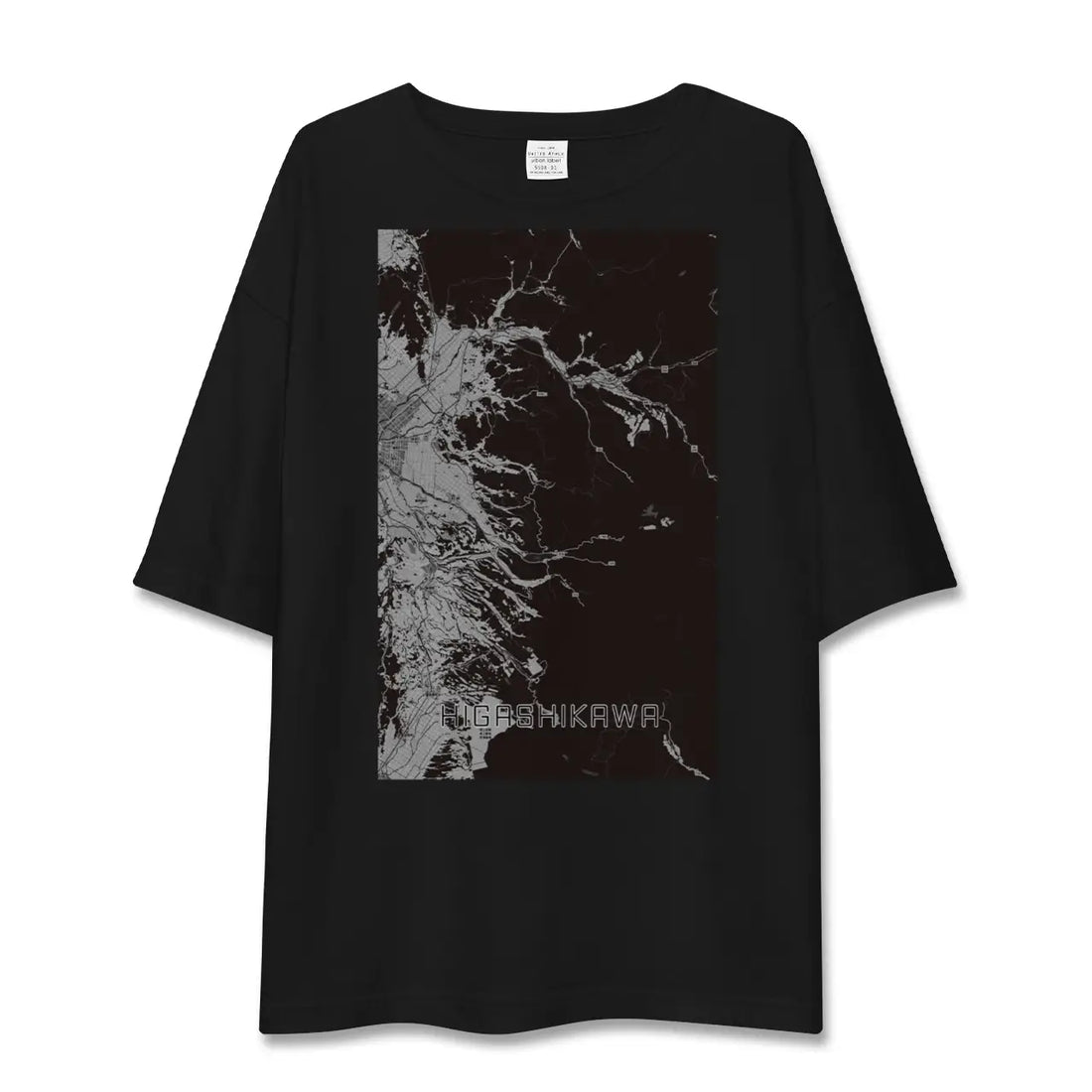 【東川（北海道）】地図柄ビッグシルエットTシャツ