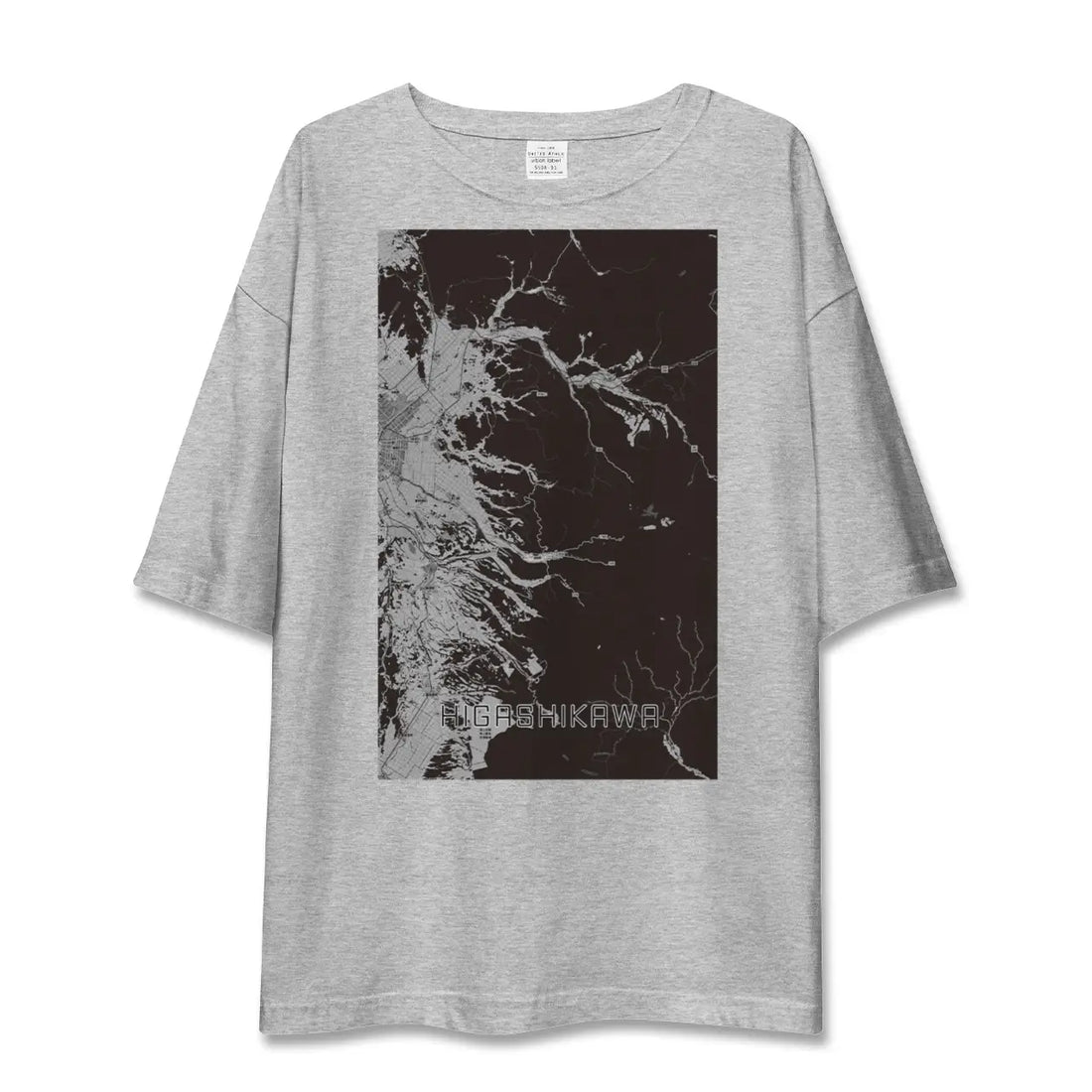 【東川(北海道)】地図柄ビッグシルエットTシャツ