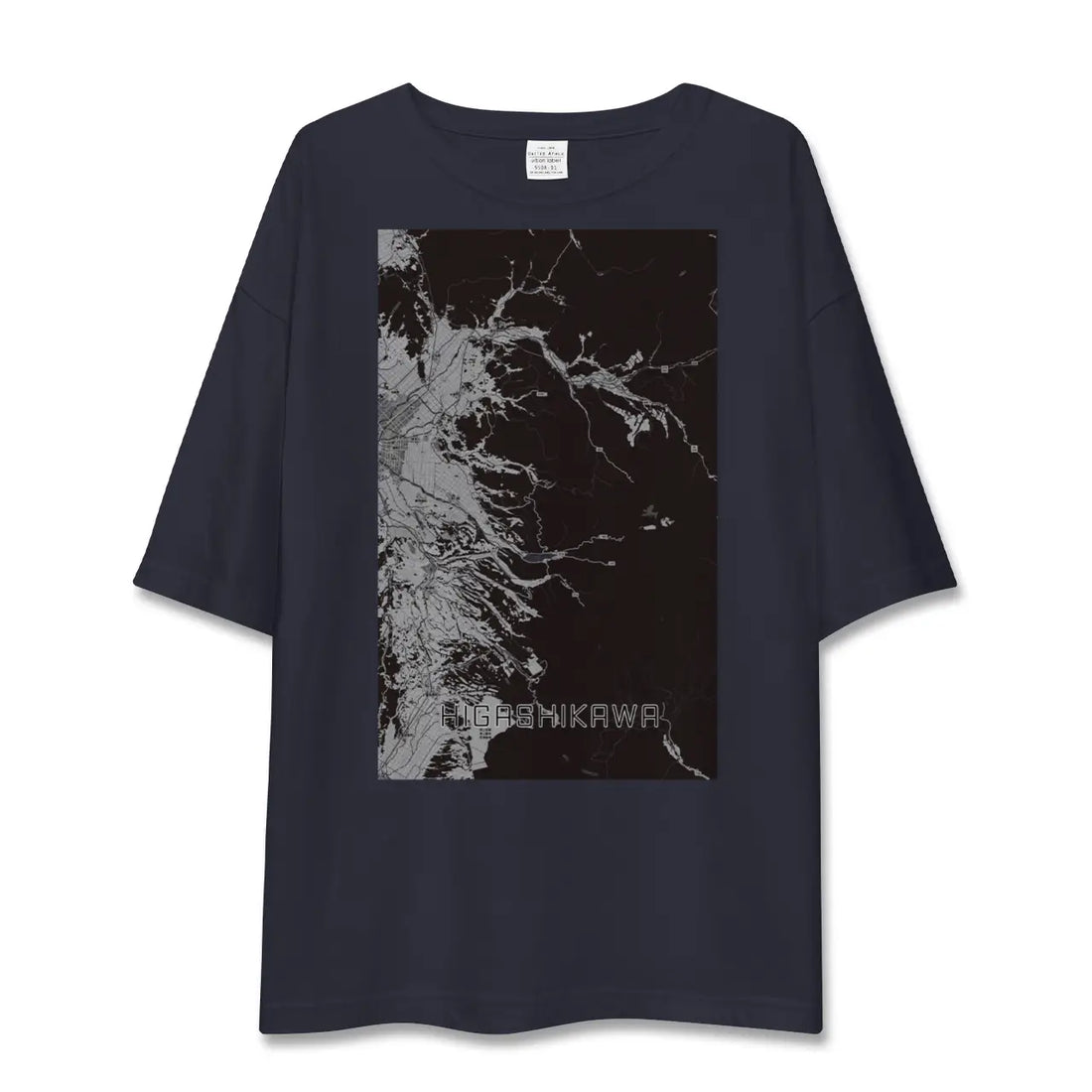 【東川（北海道）】地図柄ビッグシルエットTシャツ