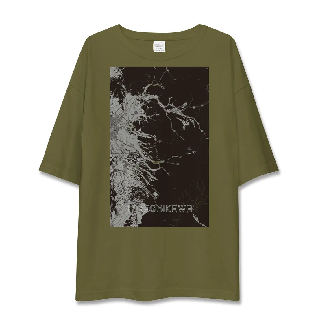 【東川(北海道)】地図柄ビッグシルエットTシャツ