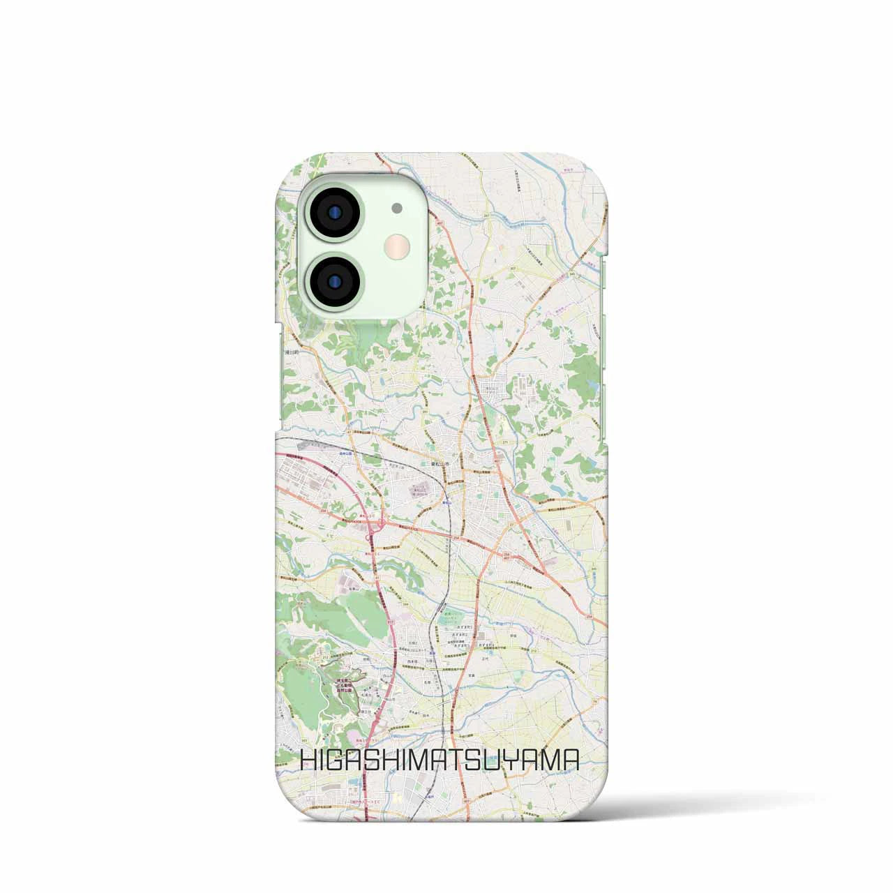 【東松山】地図柄iPhoneケース（バックカバータイプ・ナチュラル）iPhone 12 mini 用