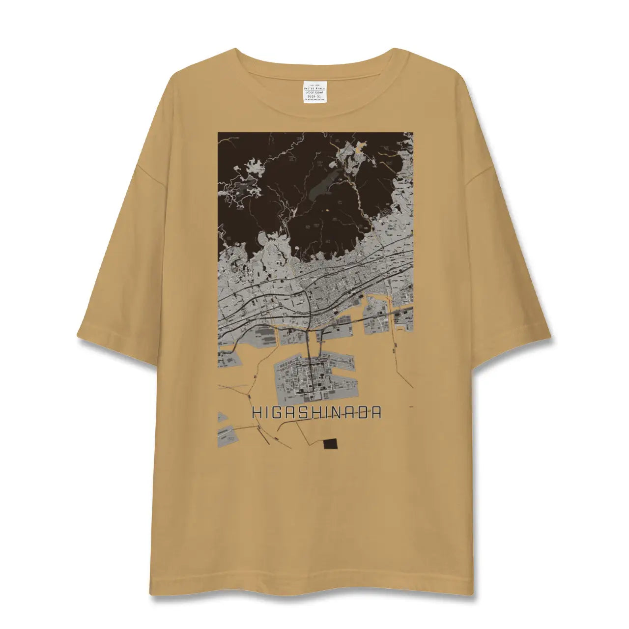 【東灘（兵庫県）】地図柄ビッグシルエットTシャツ