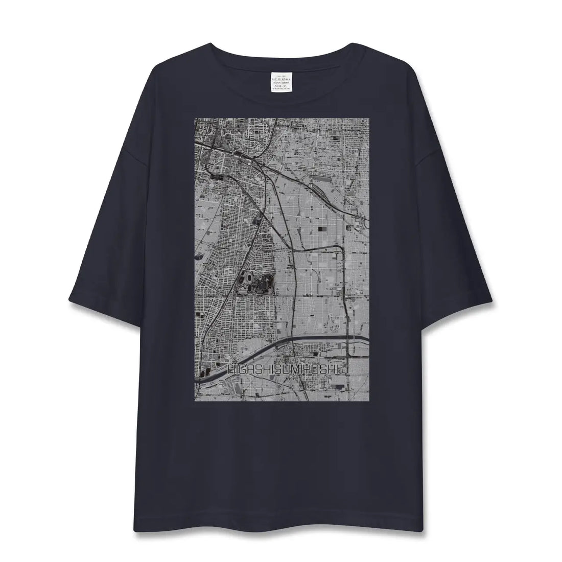 【東住吉（大阪府）】地図柄ビッグシルエットTシャツ