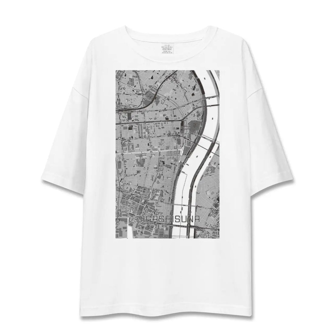 【東砂（東京都）】地図柄ビッグシルエットTシャツ