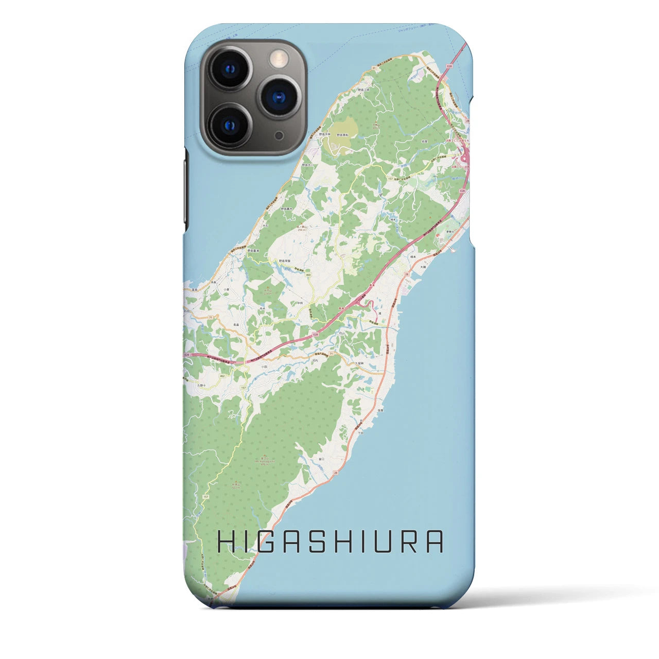 【東浦（兵庫県）】地図柄iPhoneケース（バックカバータイプ・ナチュラル）iPhone 11 Pro Max 用