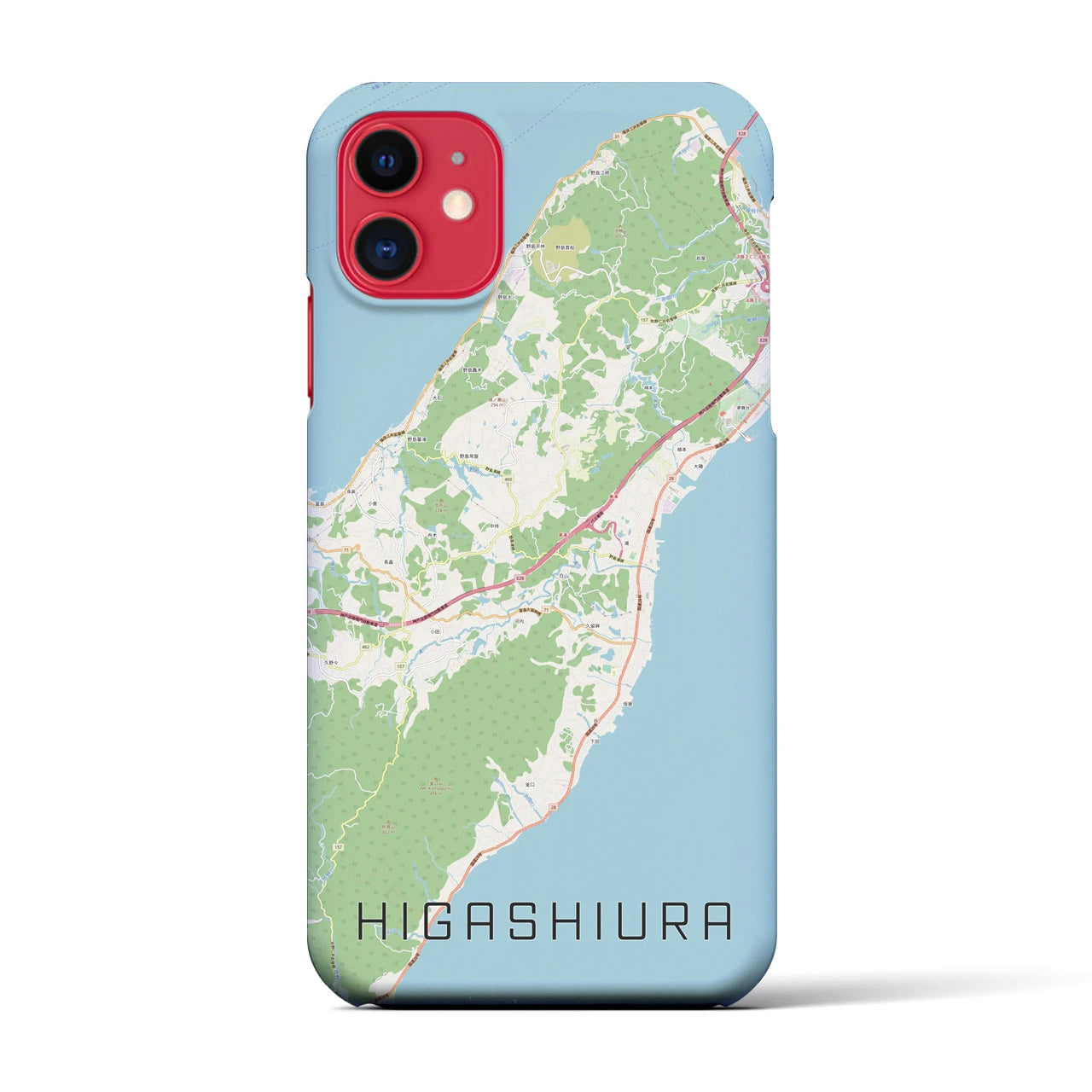 【東浦（兵庫県）】地図柄iPhoneケース（バックカバータイプ・ナチュラル）iPhone 11 用