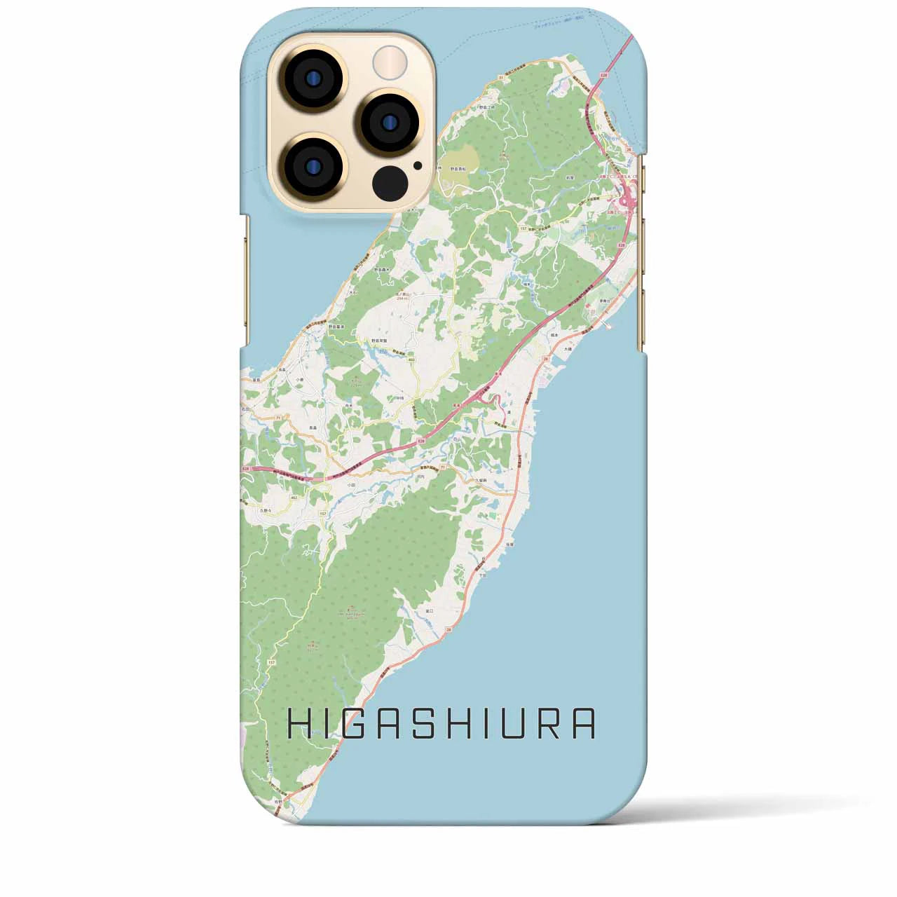 【東浦（兵庫県）】地図柄iPhoneケース（バックカバータイプ・ナチュラル）iPhone 12 Pro Max 用