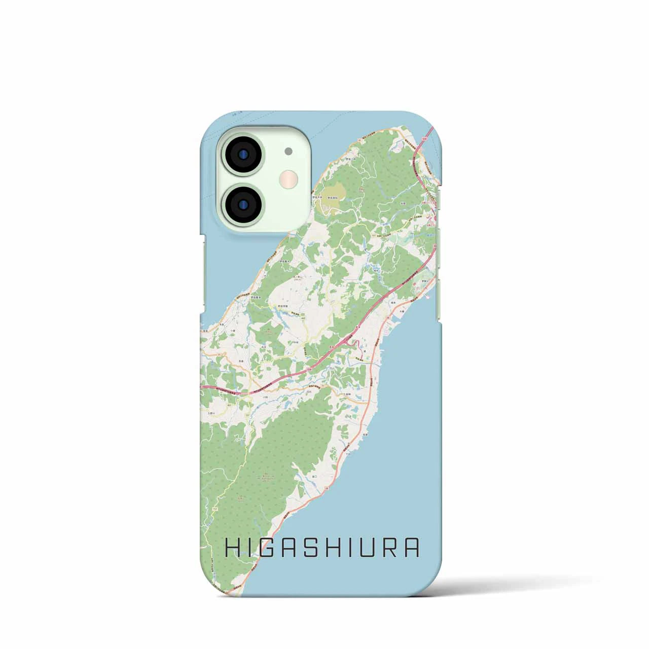 【東浦（兵庫県）】地図柄iPhoneケース（バックカバータイプ・ナチュラル）iPhone 12 mini 用
