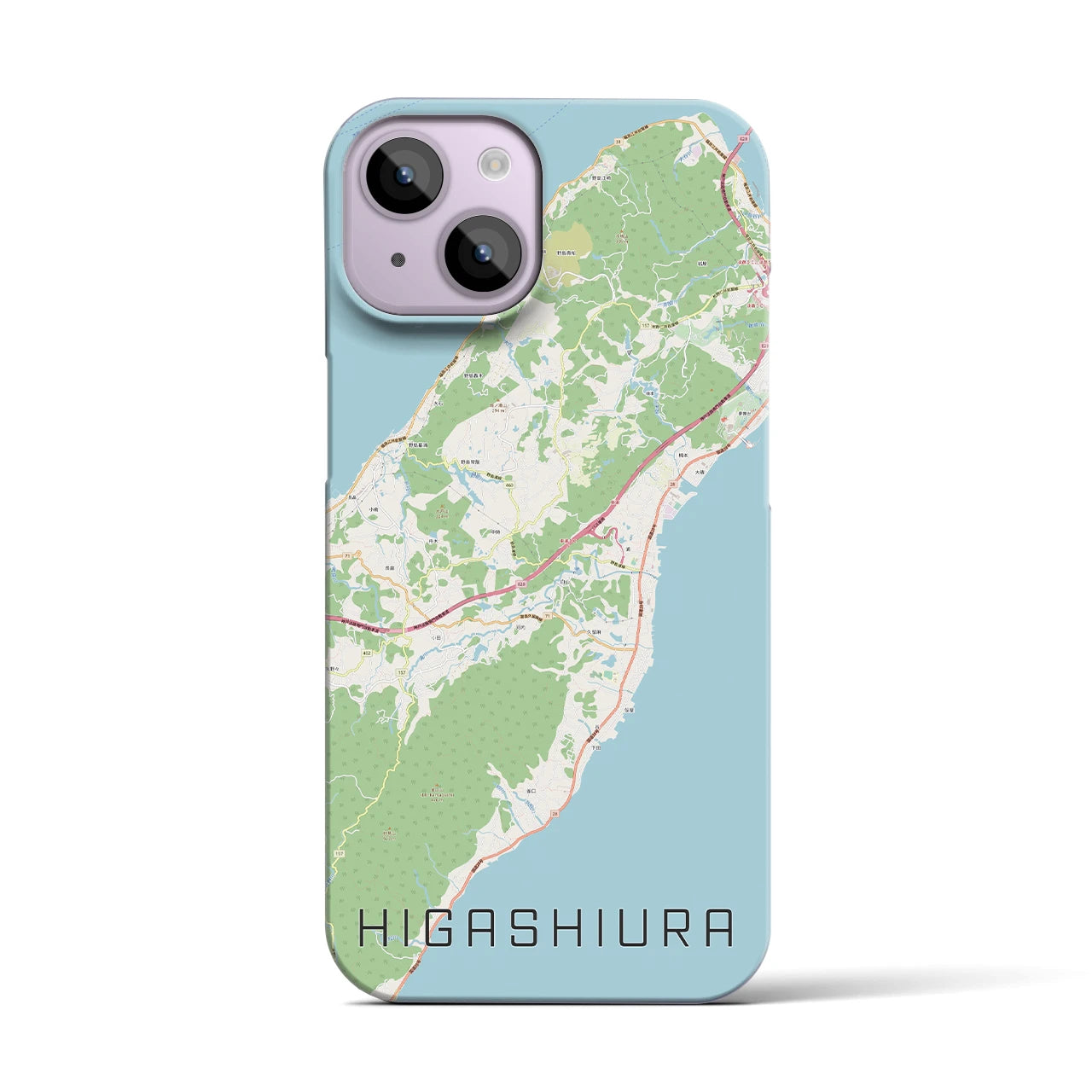 【東浦（兵庫県）】地図柄iPhoneケース（バックカバータイプ・ナチュラル）iPhone 14 用