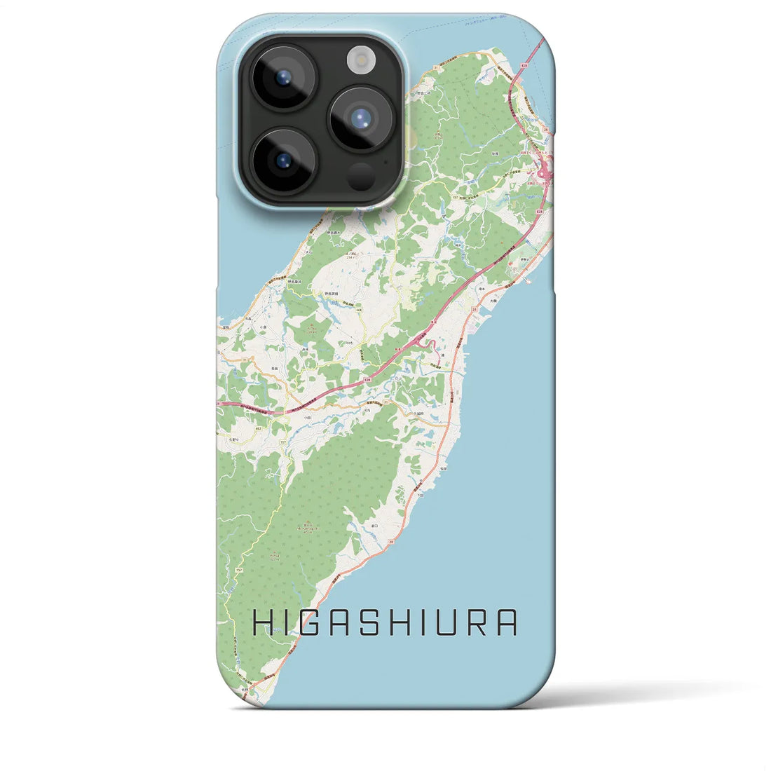 【東浦（兵庫県）】地図柄iPhoneケース（バックカバータイプ・ナチュラル）iPhone 15 Pro Max 用
