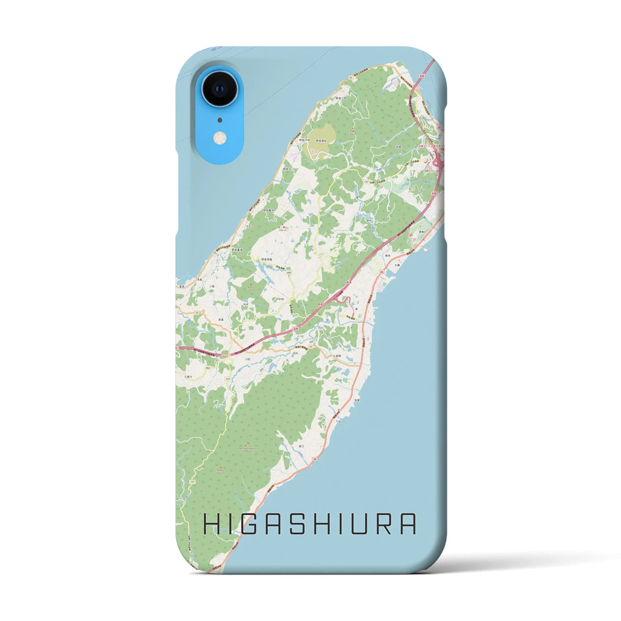 【東浦（兵庫県）】地図柄iPhoneケース（バックカバータイプ・ナチュラル）iPhone XR 用