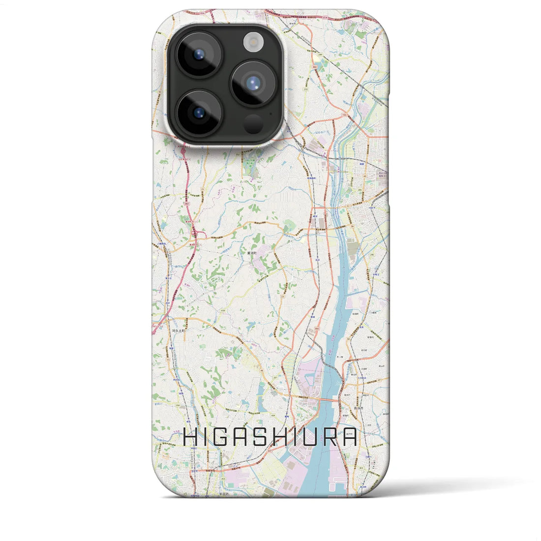 【東浦】地図柄iPhoneケース（バックカバータイプ・ナチュラル）iPhone 15 Pro Max 用
