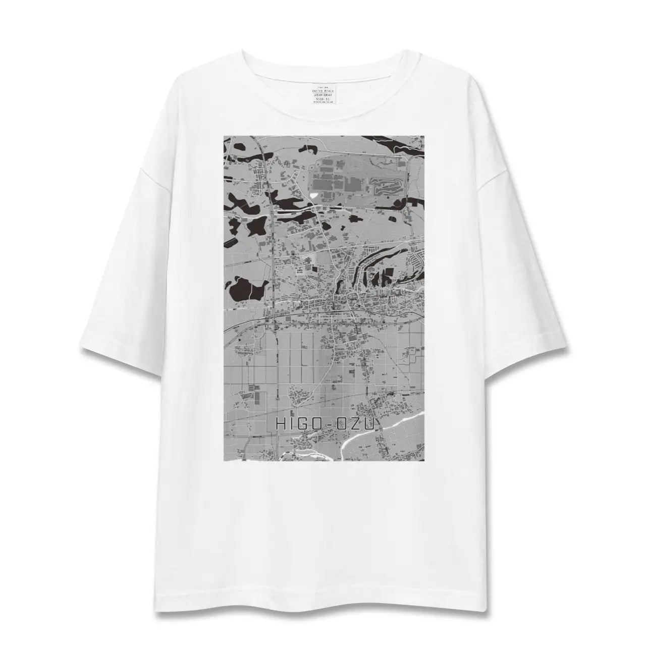 【肥後大津（熊本県）】地図柄ビッグシルエットTシャツ