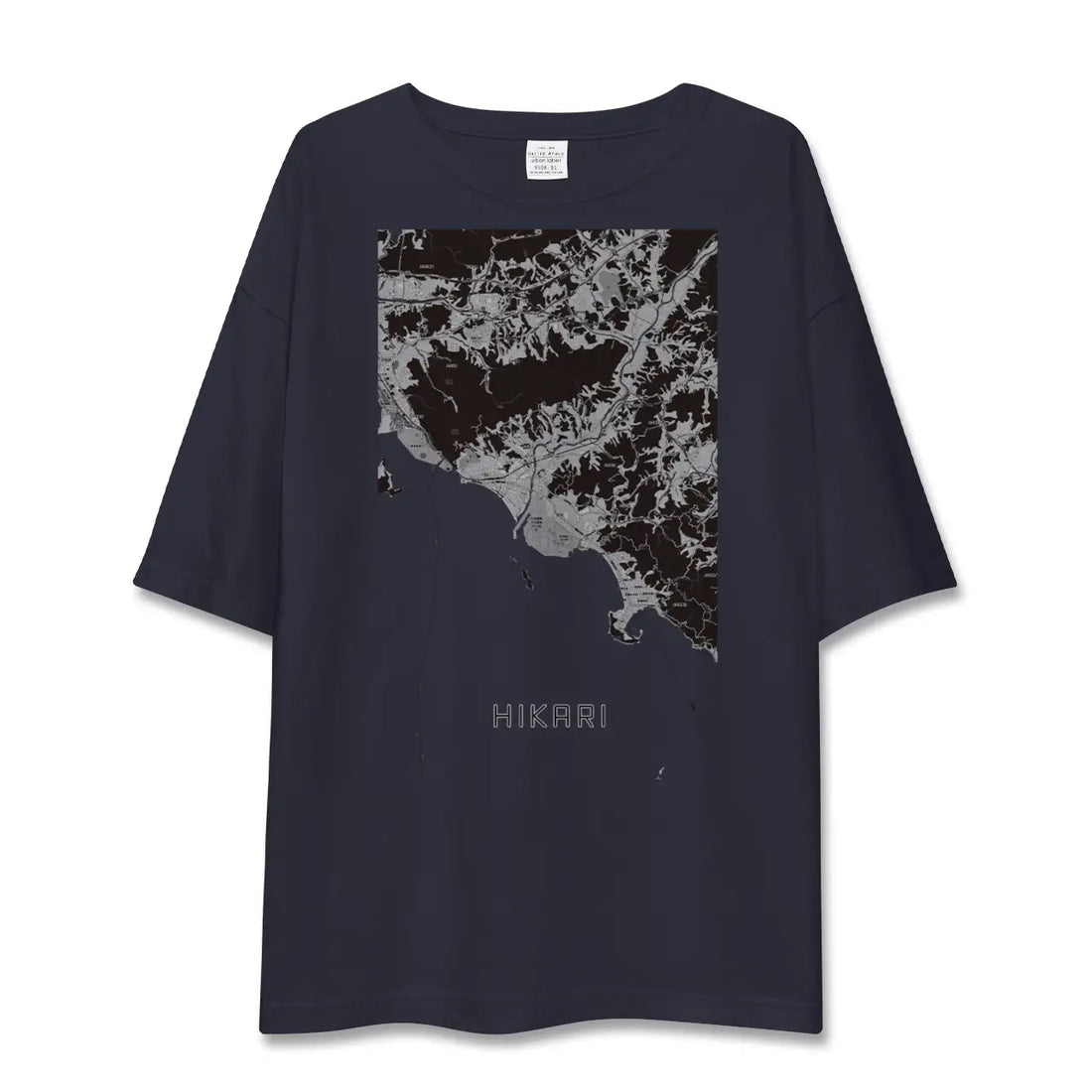 【光（山口県）】地図柄ビッグシルエットTシャツ
