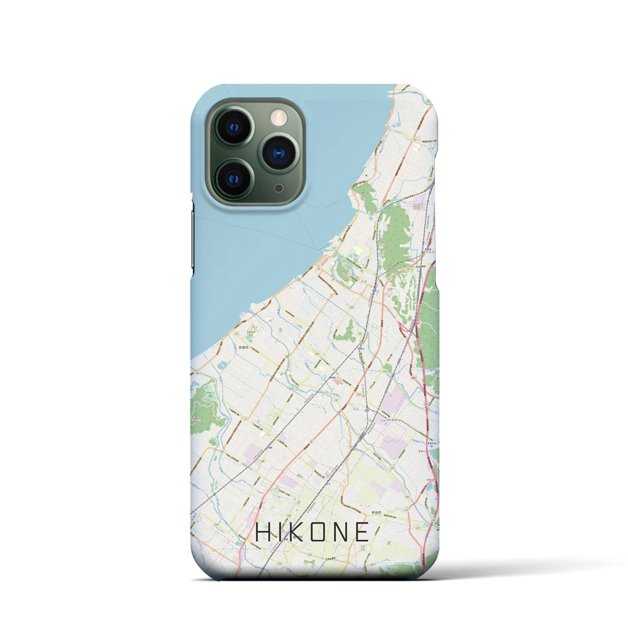【彦根】地図柄iPhoneケース（バックカバータイプ・ナチュラル）iPhone 11 Pro 用