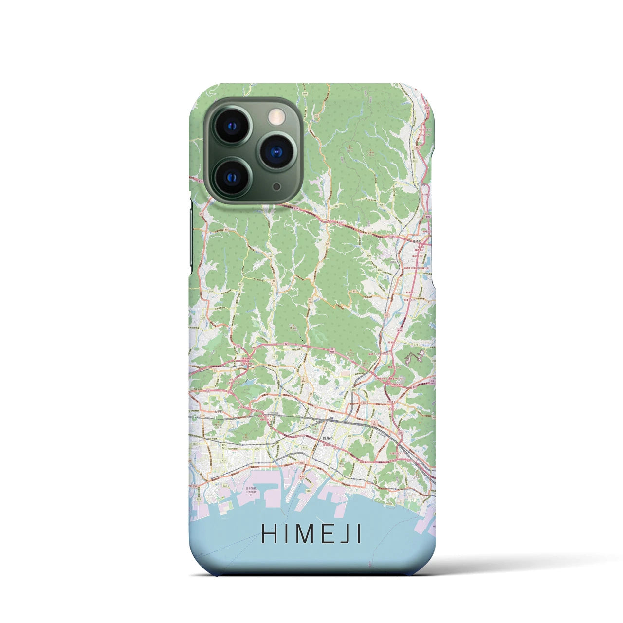 【姫路2】地図柄iPhoneケース（バックカバータイプ・ナチュラル）iPhone 11 Pro 用