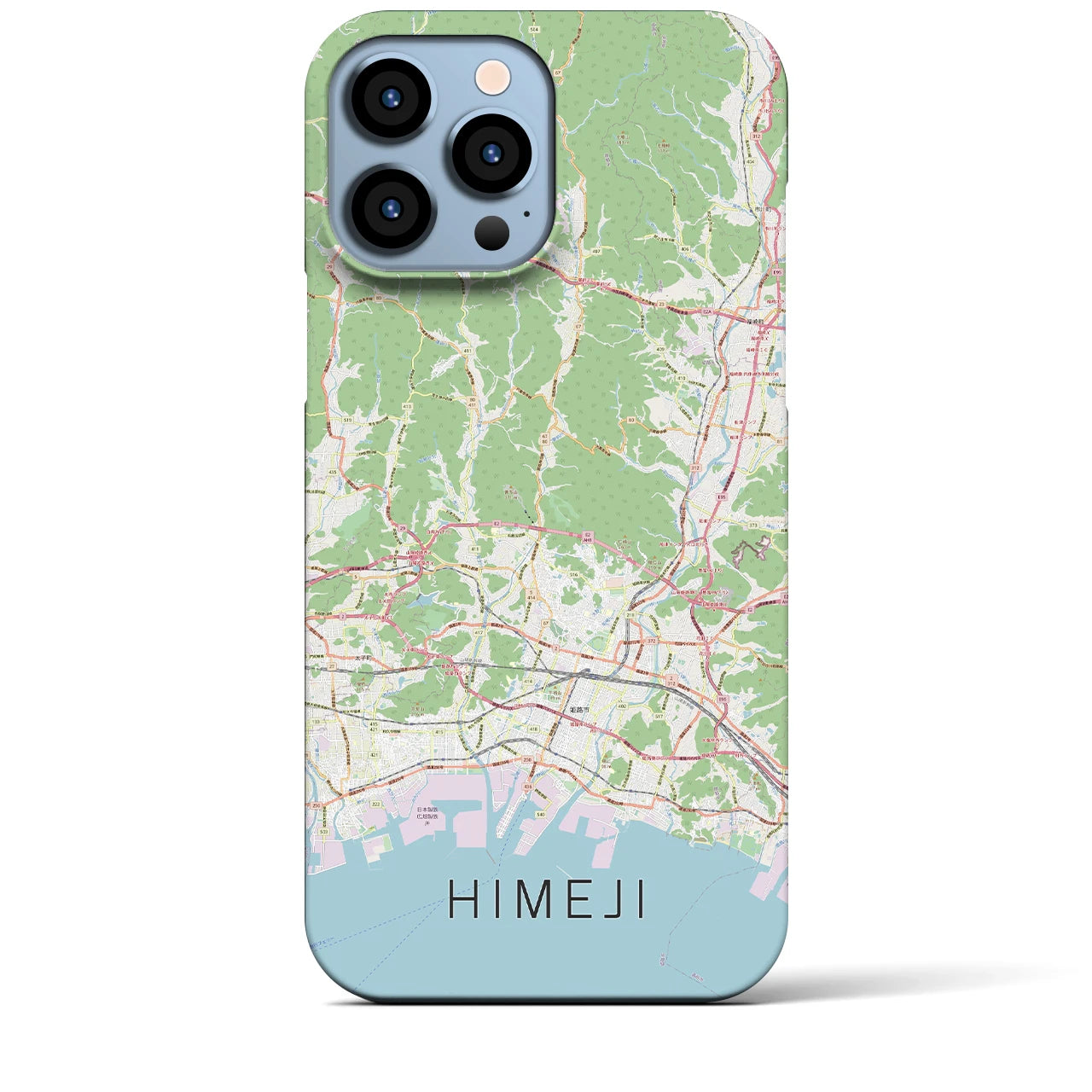【姫路2】地図柄iPhoneケース（バックカバータイプ・ナチュラル）iPhone 13 Pro Max 用