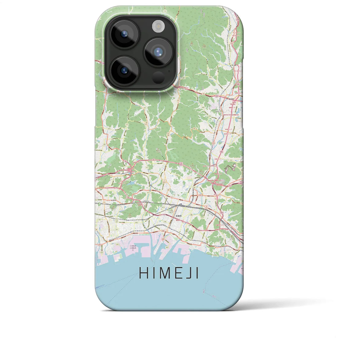 【姫路2】地図柄iPhoneケース（バックカバータイプ・ナチュラル）iPhone 15 Pro Max 用