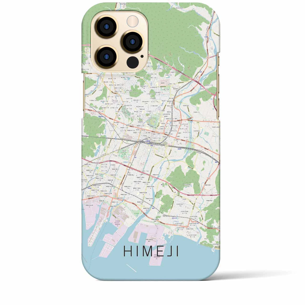 【姫路】地図柄iPhoneケース（バックカバータイプ・ナチュラル）iPhone 12 Pro Max 用