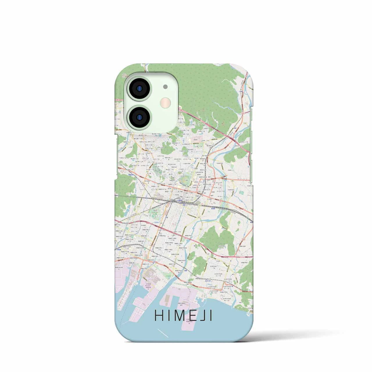 【姫路】地図柄iPhoneケース（バックカバータイプ・ナチュラル）iPhone 12 mini 用