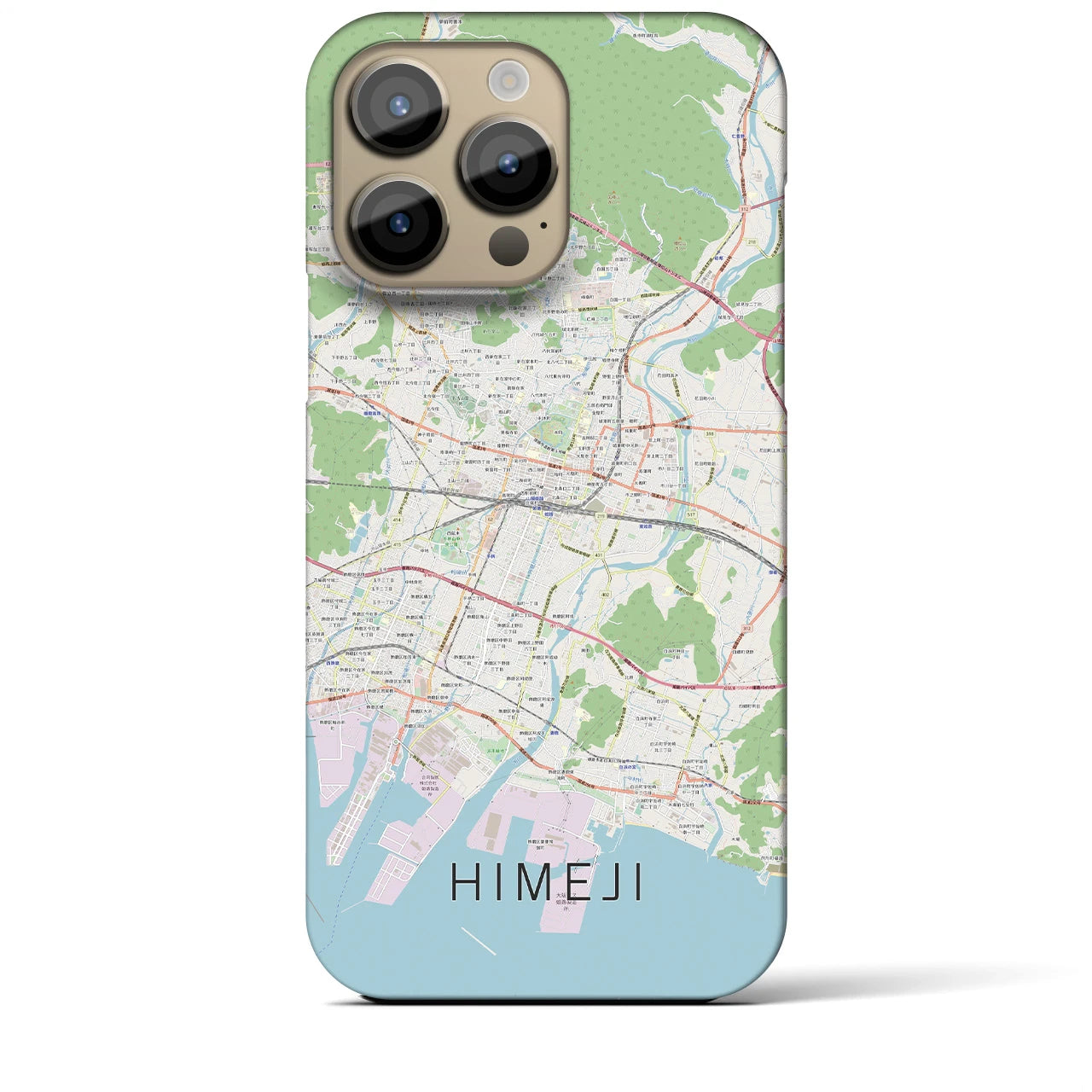 【姫路】地図柄iPhoneケース（バックカバータイプ・ナチュラル）iPhone 14 Pro Max 用