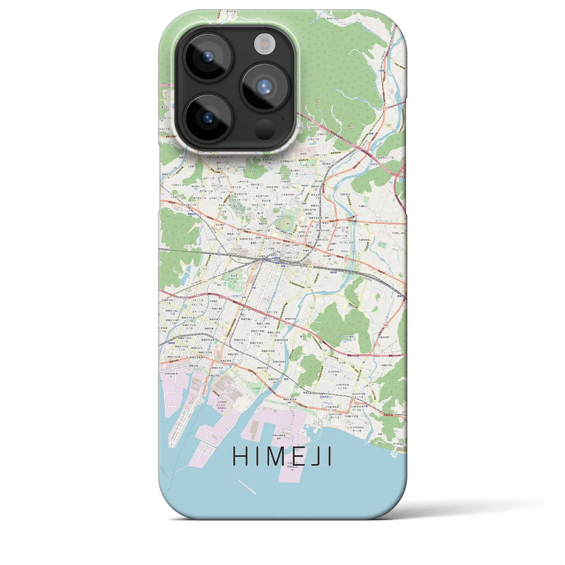 【姫路】地図柄iPhoneケース（バックカバータイプ・ナチュラル）iPhone 15 Pro Max 用