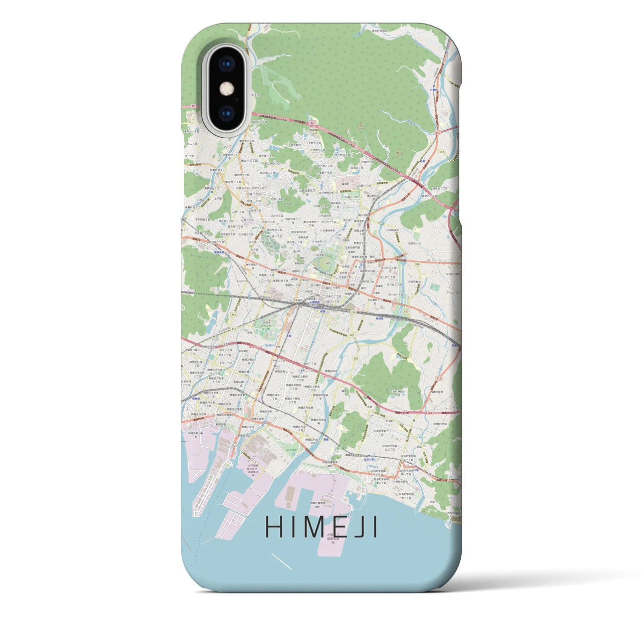 【姫路】地図柄iPhoneケース（バックカバータイプ・ナチュラル）iPhone XS Max 用