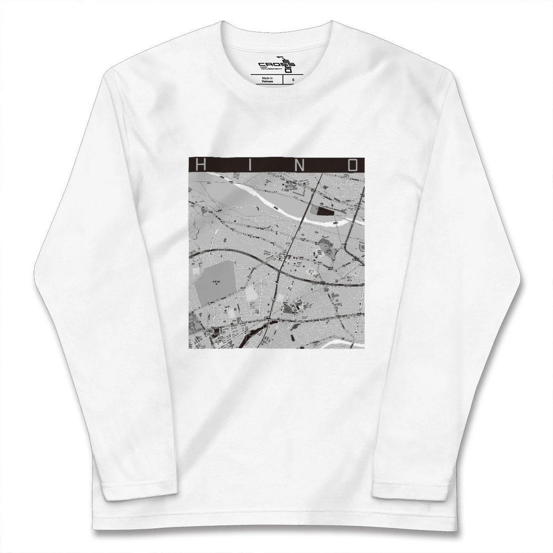 【日野(東京都)】地図柄ロングスリーブTシャツ