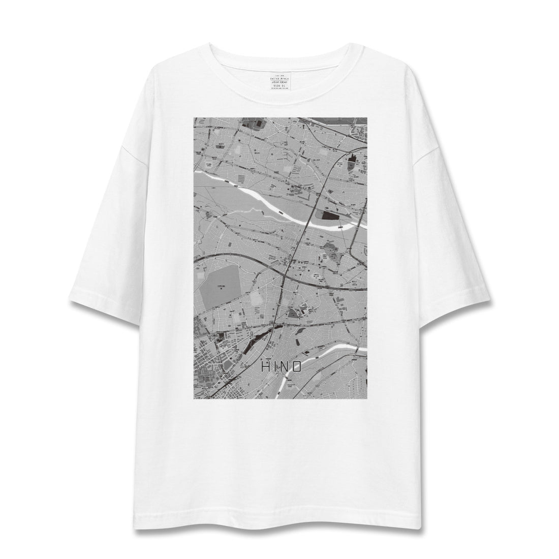 【日野(東京都)】地図柄ビッグシルエットTシャツ