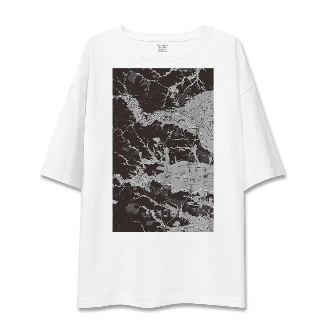 【日の出(東京都)】地図柄ビッグシルエットTシャツ