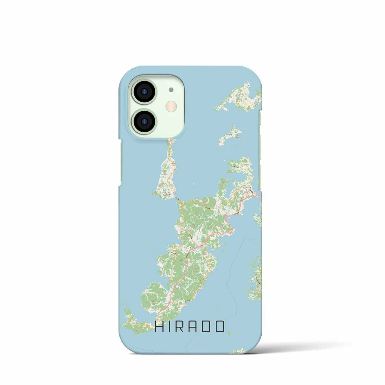【平戸】地図柄iPhoneケース（バックカバータイプ・ナチュラル）iPhone 12 mini 用