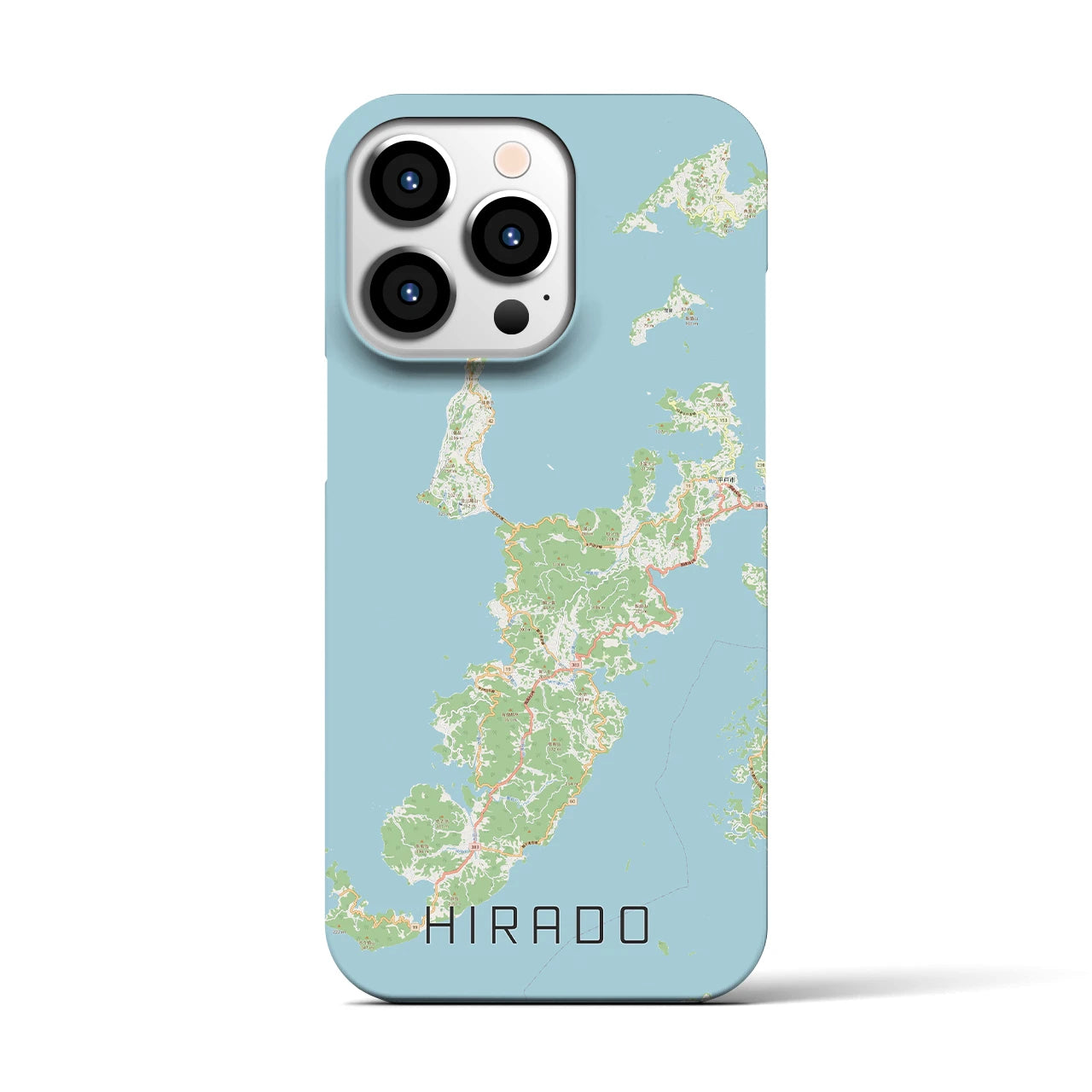 【平戸】地図柄iPhoneケース（バックカバータイプ・ナチュラル）iPhone 13 Pro 用