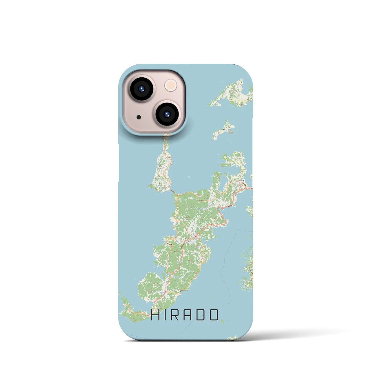 【平戸】地図柄iPhoneケース（バックカバータイプ・ナチュラル）iPhone 13 mini 用