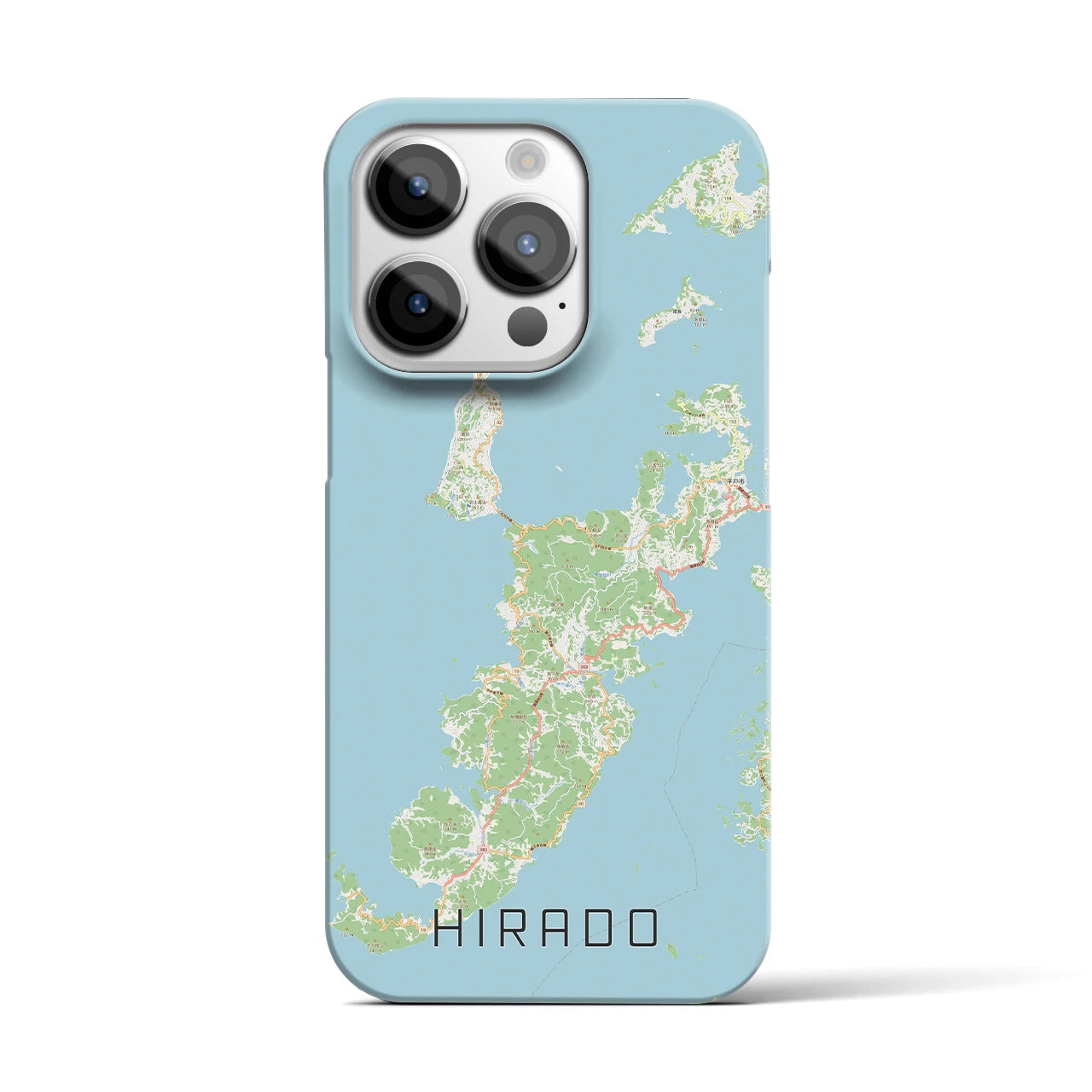 【平戸】地図柄iPhoneケース（バックカバータイプ・ナチュラル）iPhone 14 Pro 用