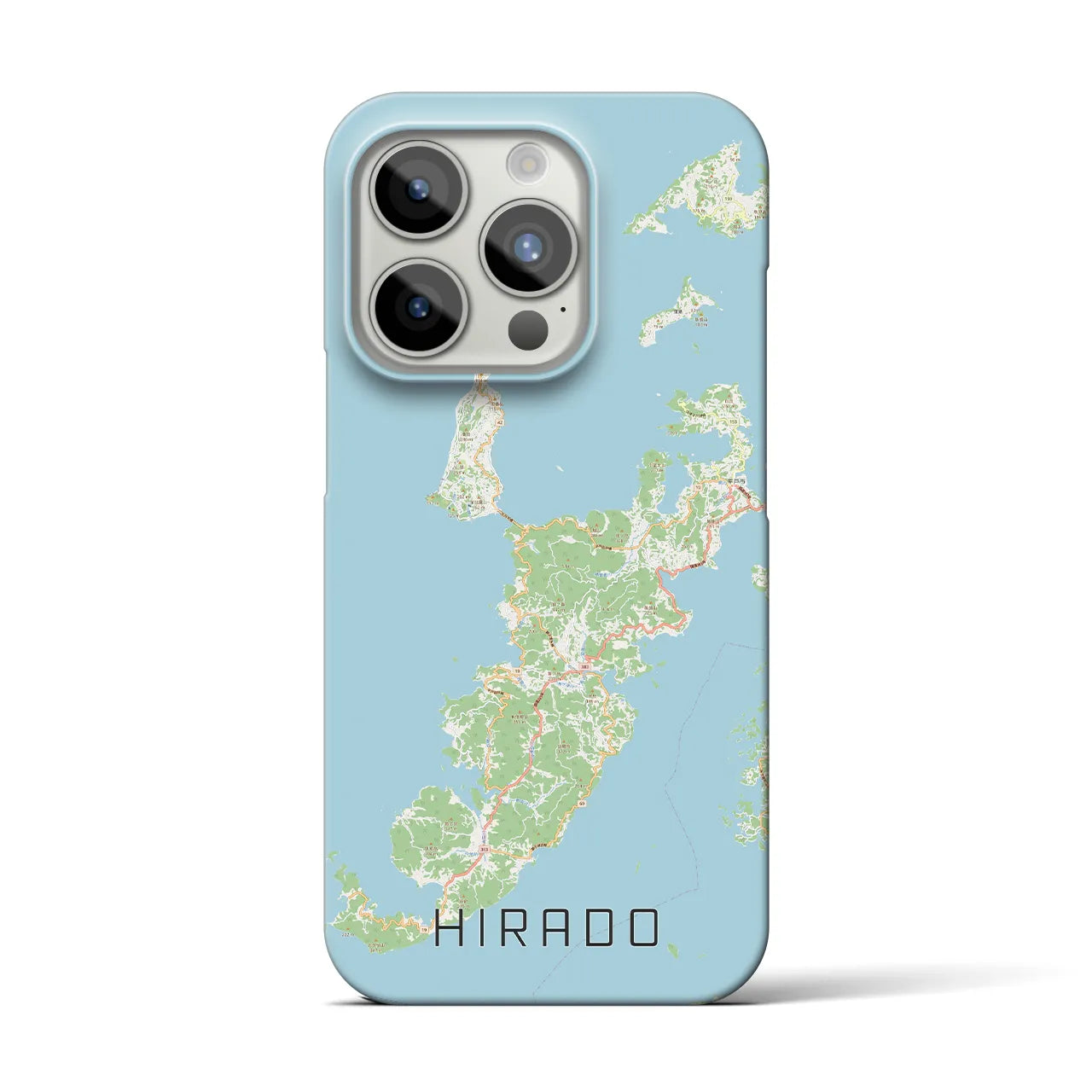 【平戸】地図柄iPhoneケース（バックカバータイプ・ナチュラル）iPhone 15 Pro 用