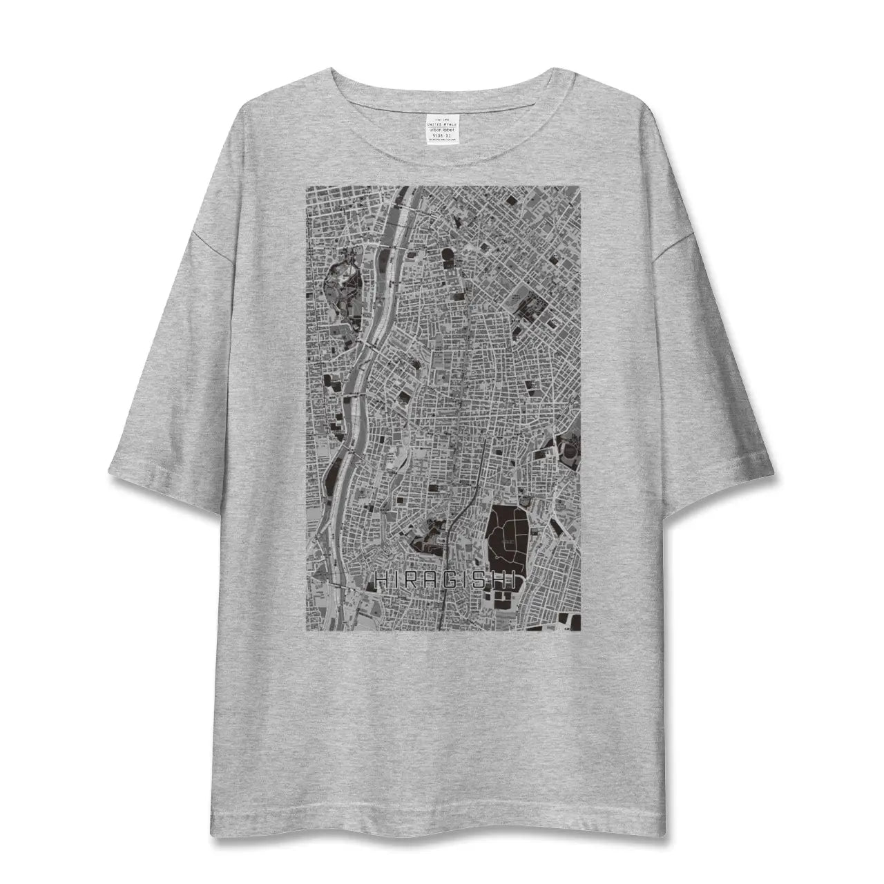 【平岸（北海道）】地図柄ビッグシルエットTシャツ