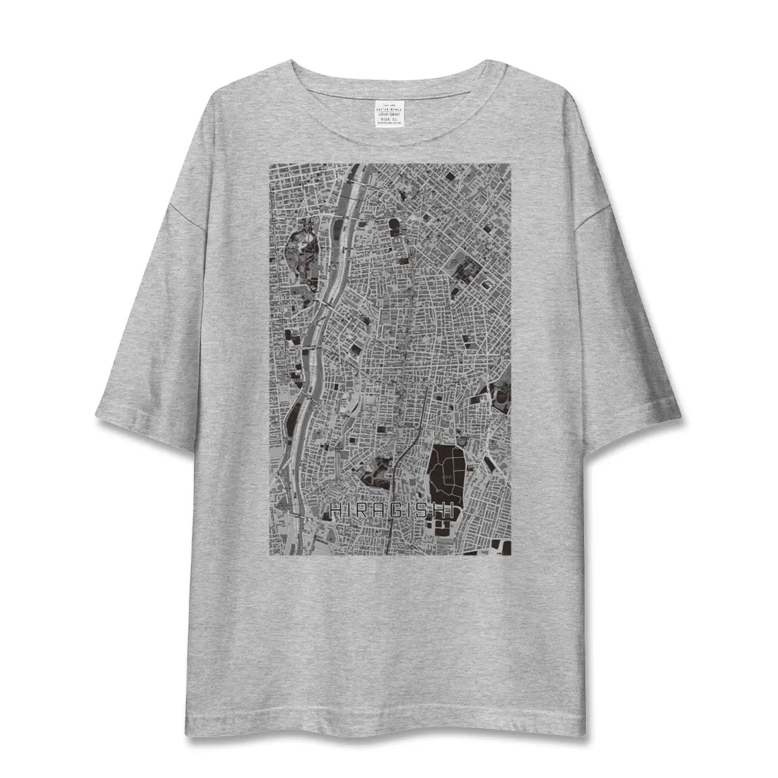 【平岸（北海道）】地図柄ビッグシルエットTシャツ