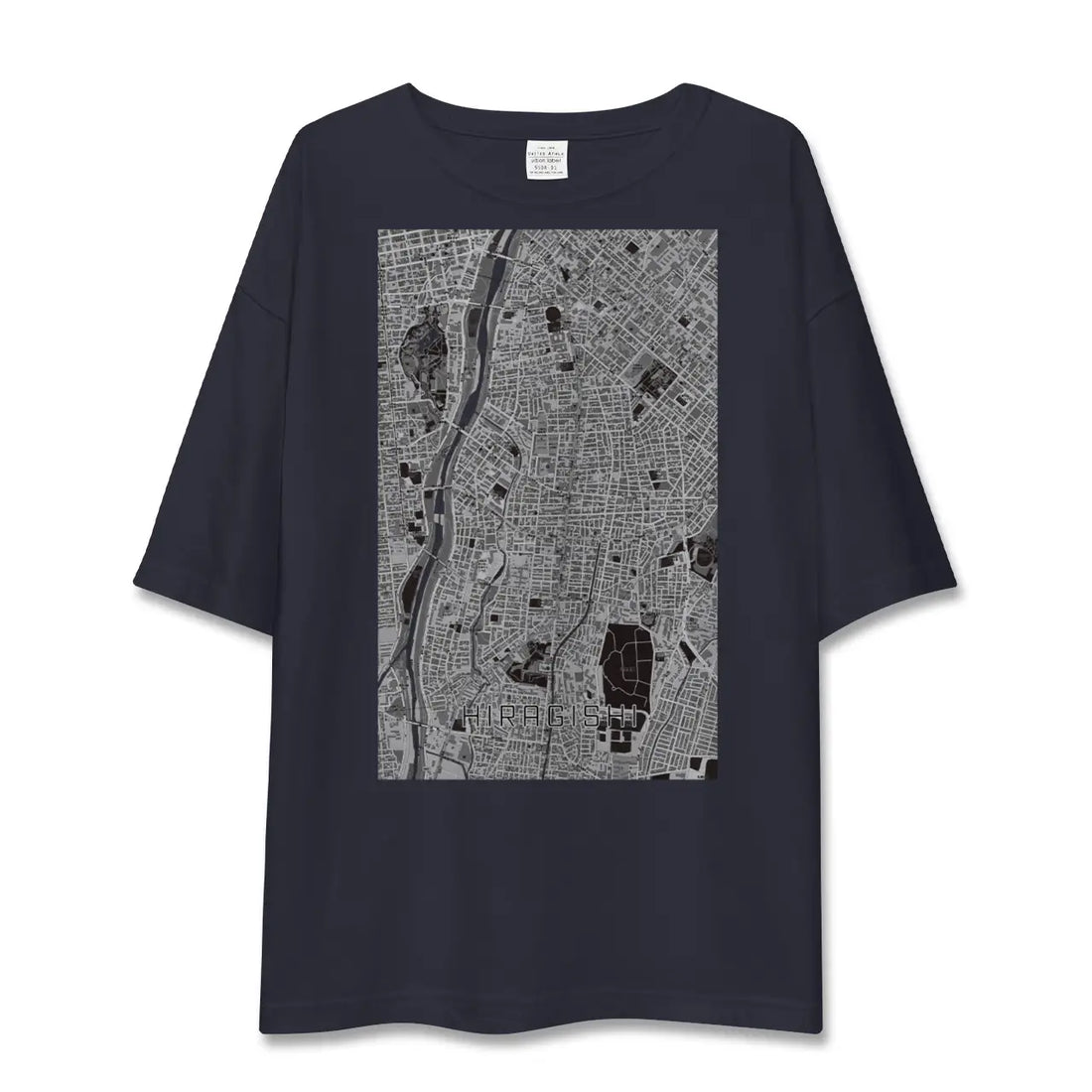 【平岸(北海道)】地図柄ビッグシルエットTシャツ