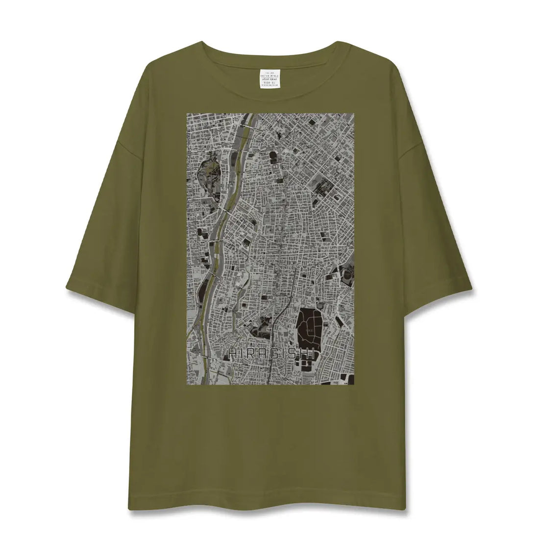 【平岸(北海道)】地図柄ビッグシルエットTシャツ