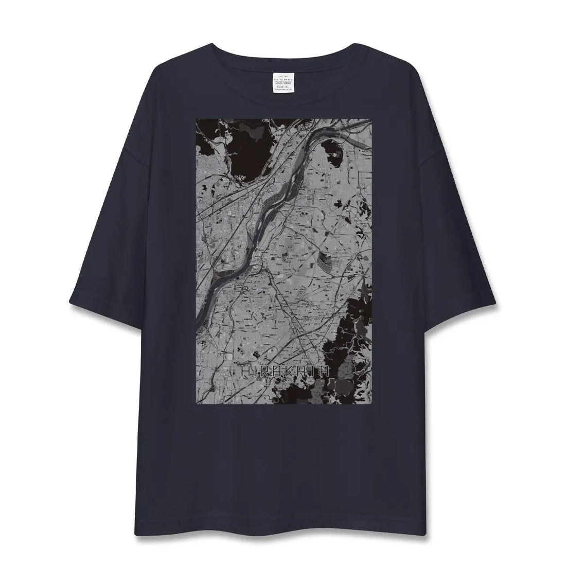 【枚方（大阪府）】地図柄ビッグシルエットTシャツ