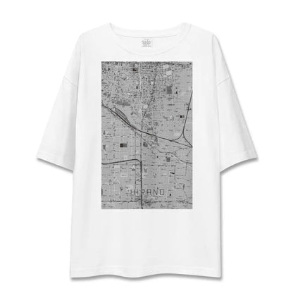 【平野（大阪府）】地図柄ビッグシルエットTシャツ