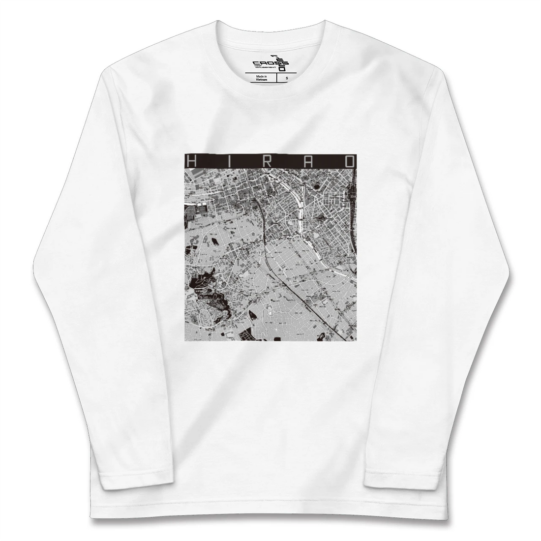 【平尾(福岡県)】地図柄ロングスリーブTシャツ