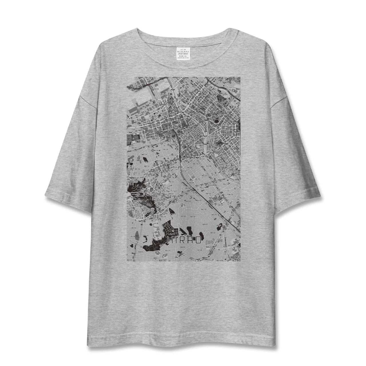 【平尾（福岡県）】地図柄ビッグシルエットTシャツ
