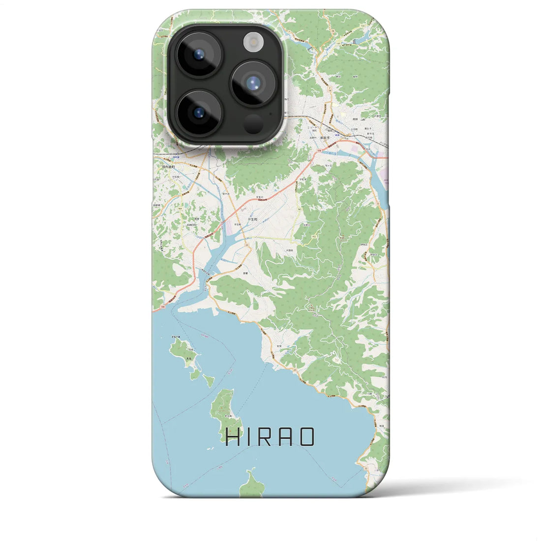 【平生】地図柄iPhoneケース（バックカバータイプ・ナチュラル）iPhone 15 Pro Max 用