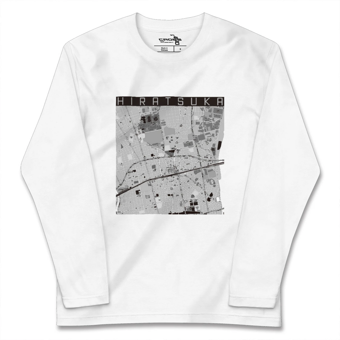 【平塚(神奈川県)】地図柄ロングスリーブTシャツ