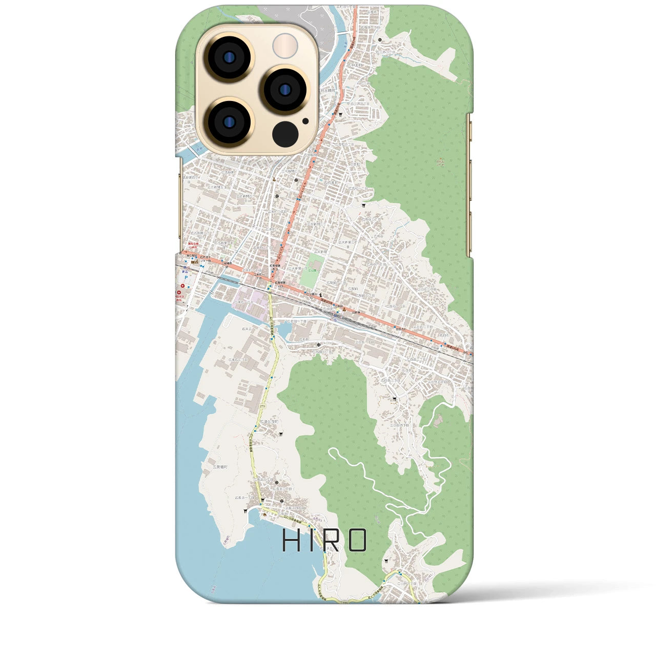 【広】地図柄iPhoneケース（バックカバータイプ・ナチュラル）iPhone 12 Pro Max 用