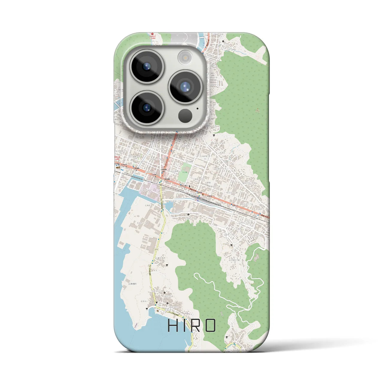【広】地図柄iPhoneケース（バックカバータイプ・ナチュラル）iPhone 15 Pro 用
