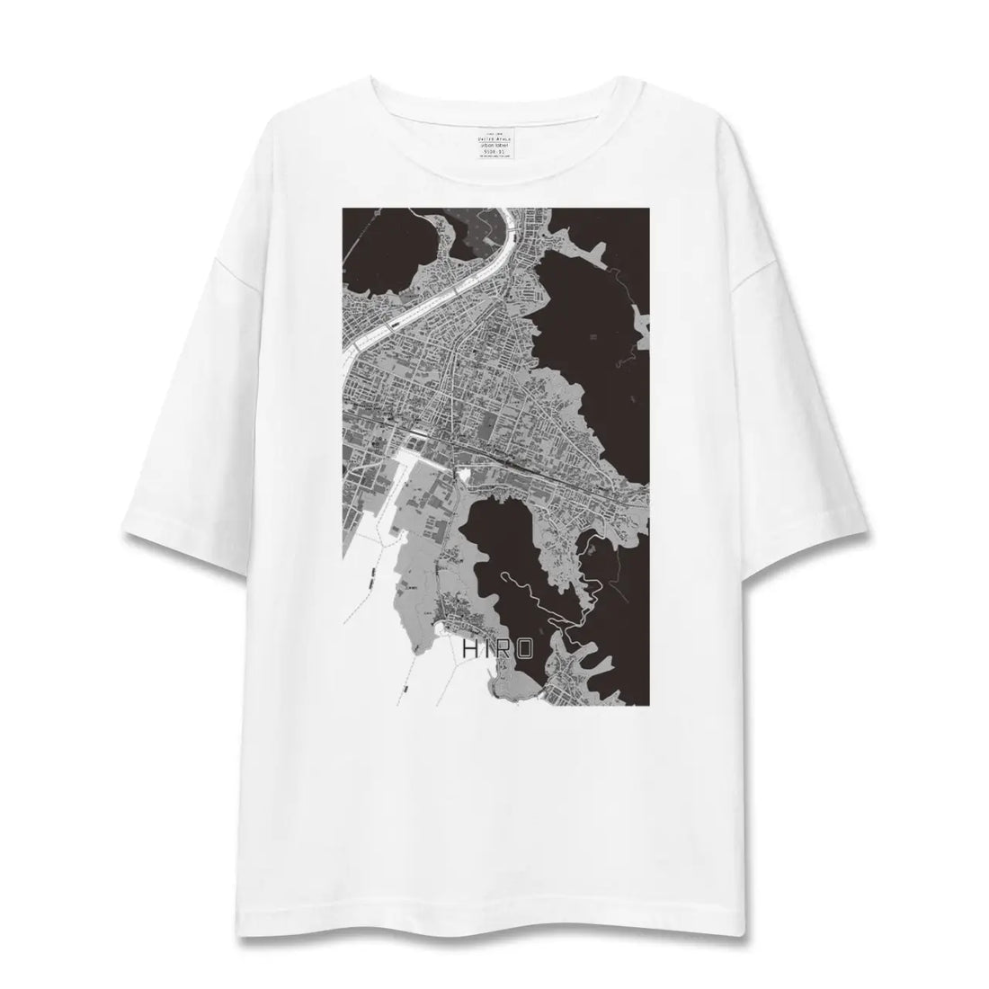 【広(広島県)】地図柄ビッグシルエットTシャツ